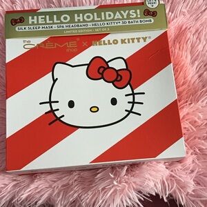 New Hello Kitty Limited Edition 3 pcs Bath Bomb + Headband + Silk Sleep Mask Set